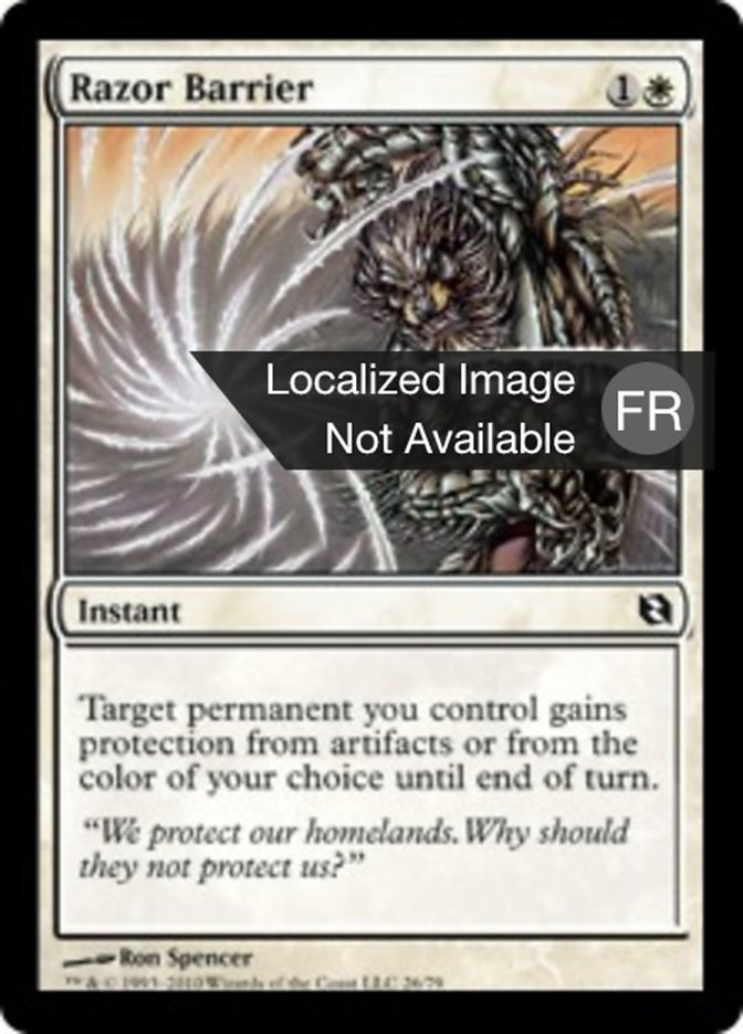 Barrière de rasoirs