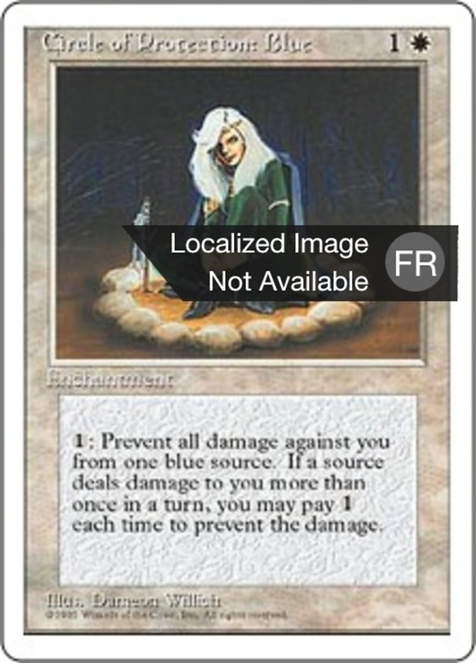 Cercle de protection : bleu