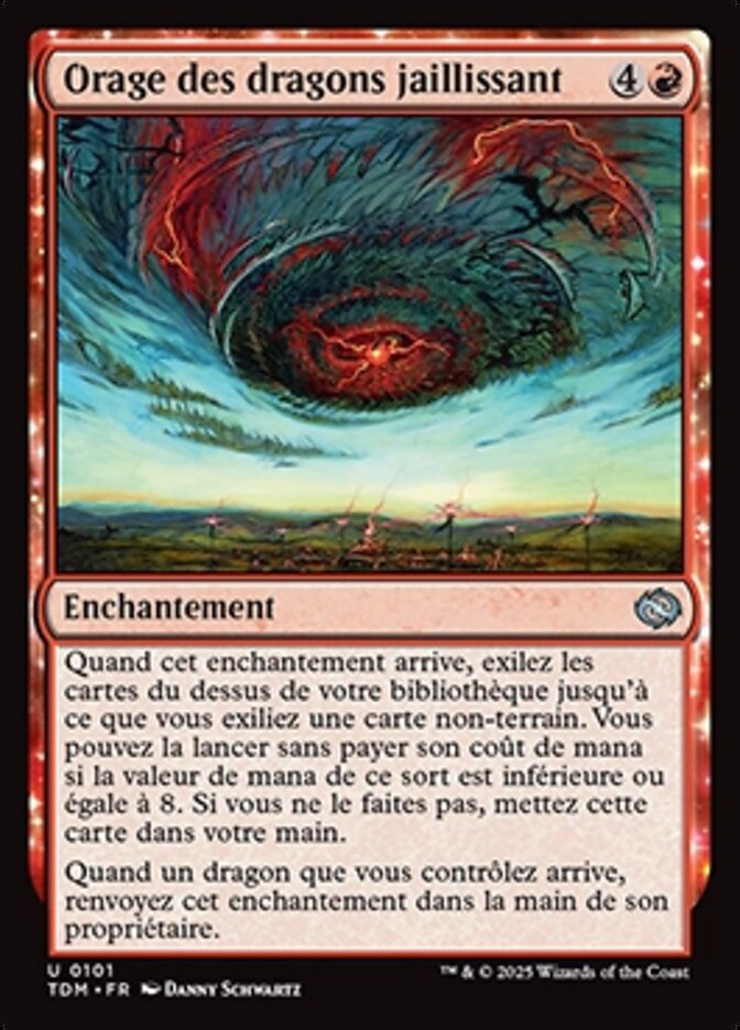 Orage des dragons jaillissant