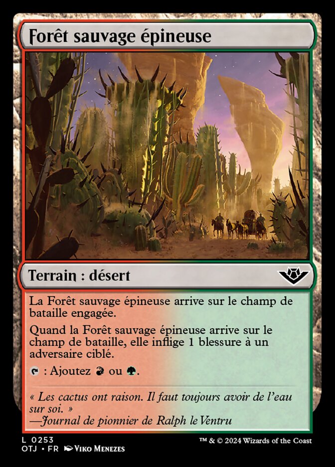 Forêt sauvage épineuse