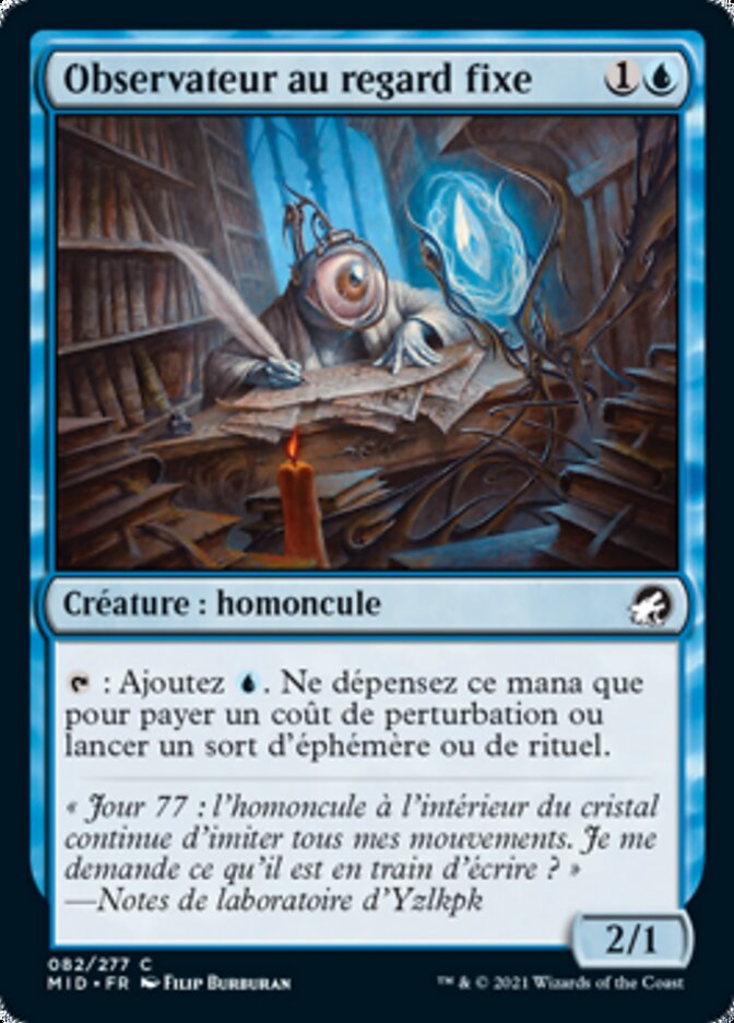 Observateur au regard fixe