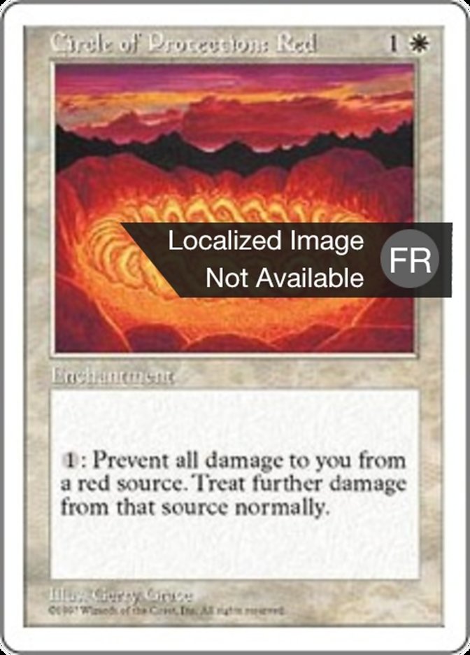 Cercle de protection : rouge