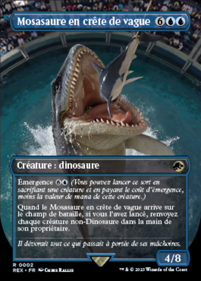 Mosasaure en crête de vague