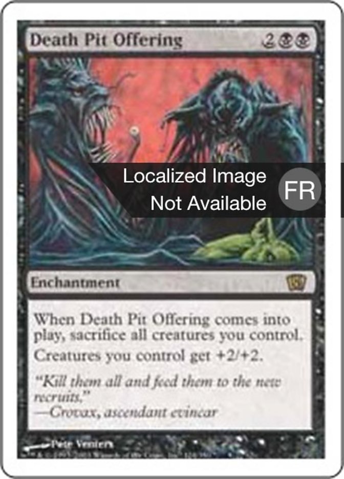 Offrande à la fosse de la Mort