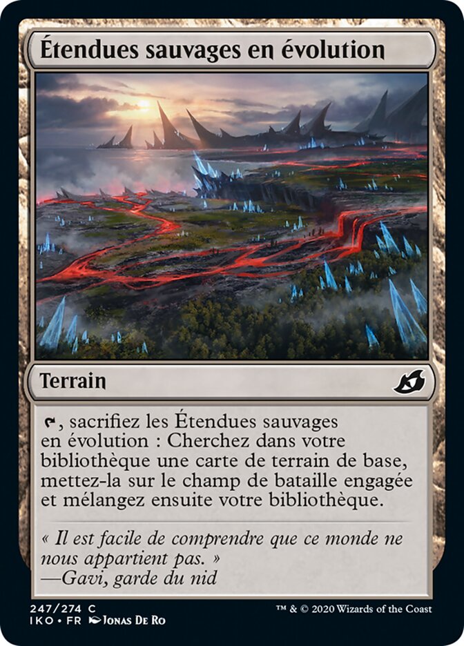 Étendues sauvages en évolution