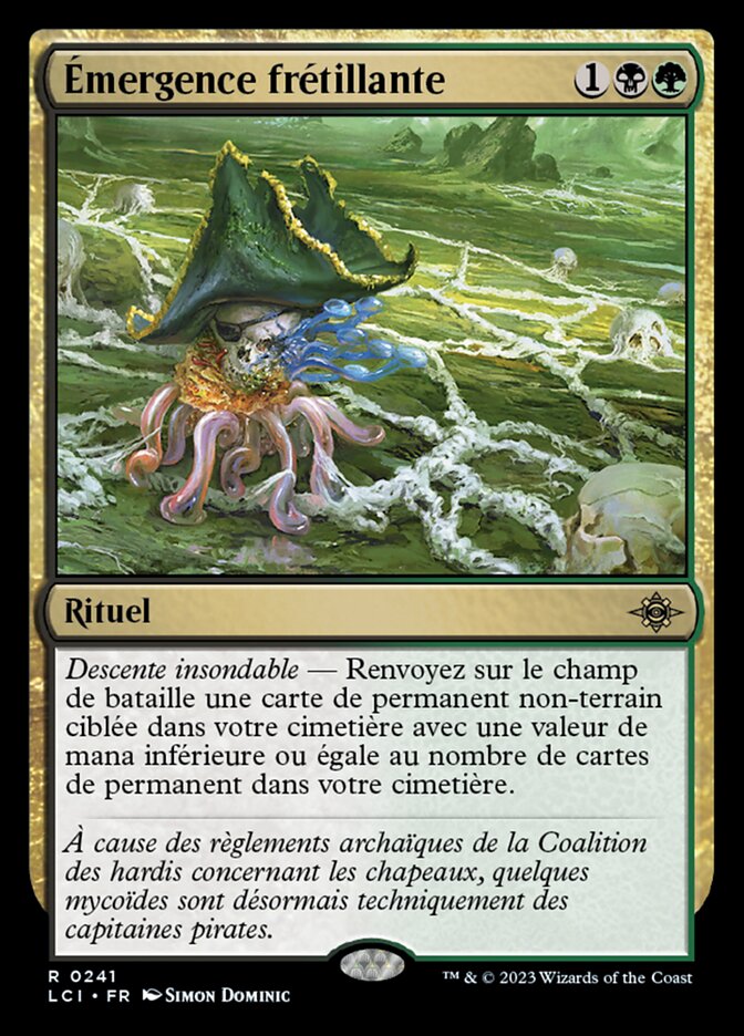 Émergence frétillante