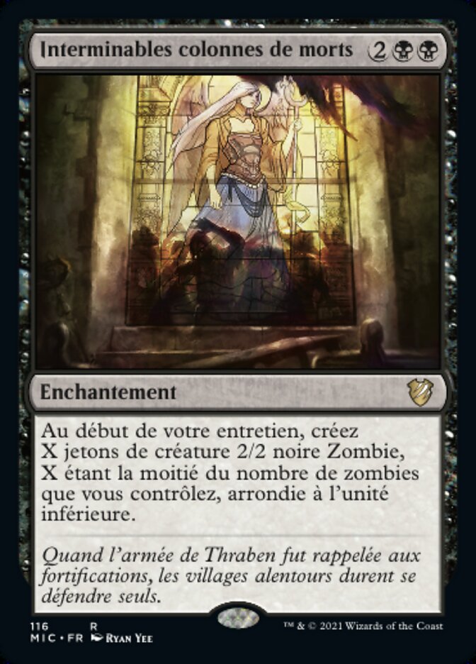 Interminables colonnes de morts