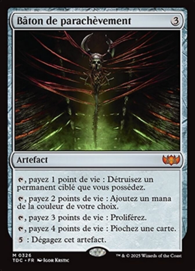 Bâton de parachèvement