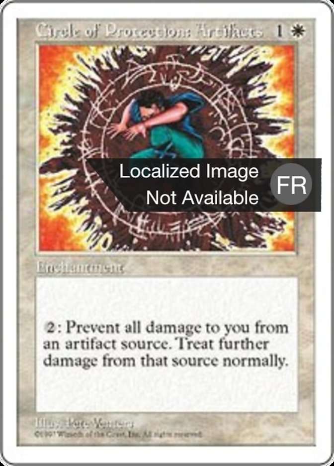 Cercle de protection : artefacts