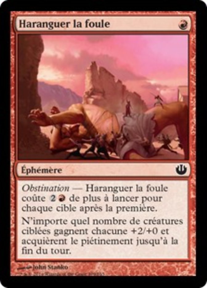 Haranguer la foule