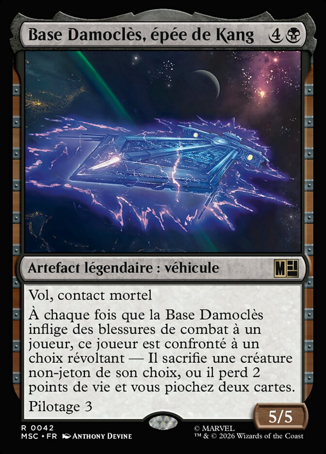 Base Damoclès, épée de Kang