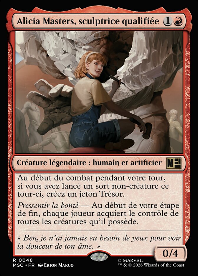 Alicia Masters, sculptrice qualifiée