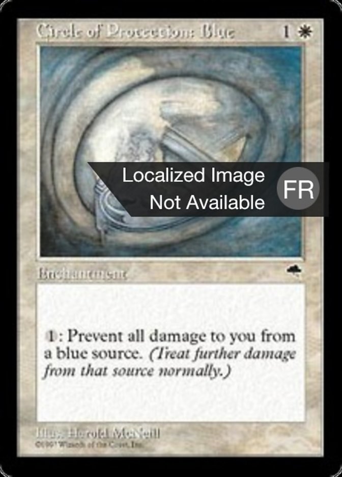 Cercle de protection : bleu