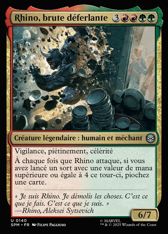 Rhino, brute déferlante