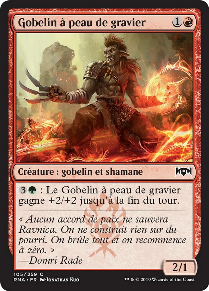 Gobelin à peau de gravier