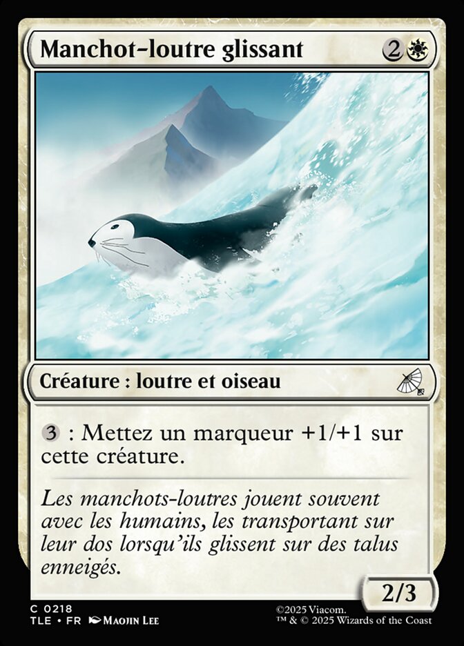 Manchot-loutre glissant