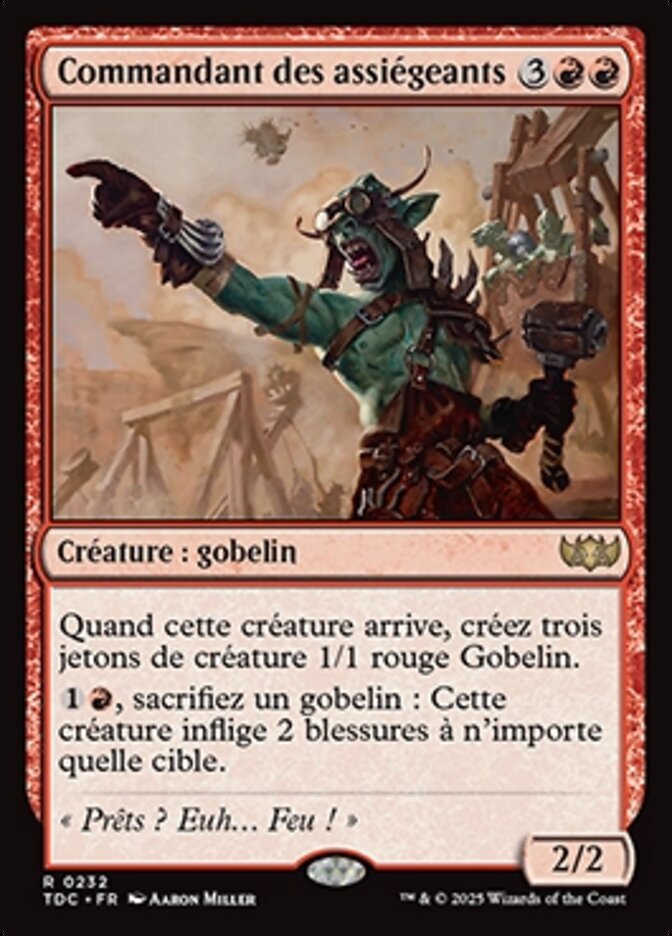 Commandant des assiégeants