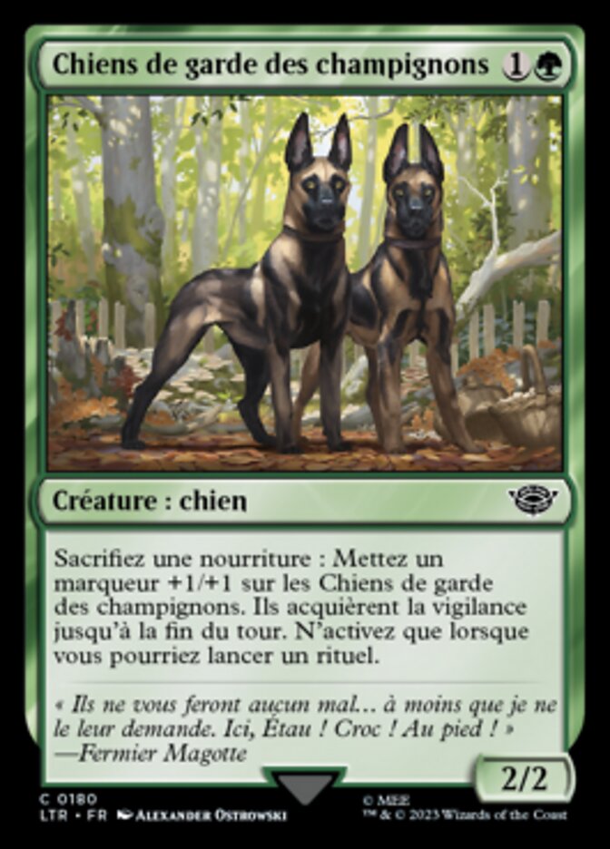 Chiens de garde des champignons