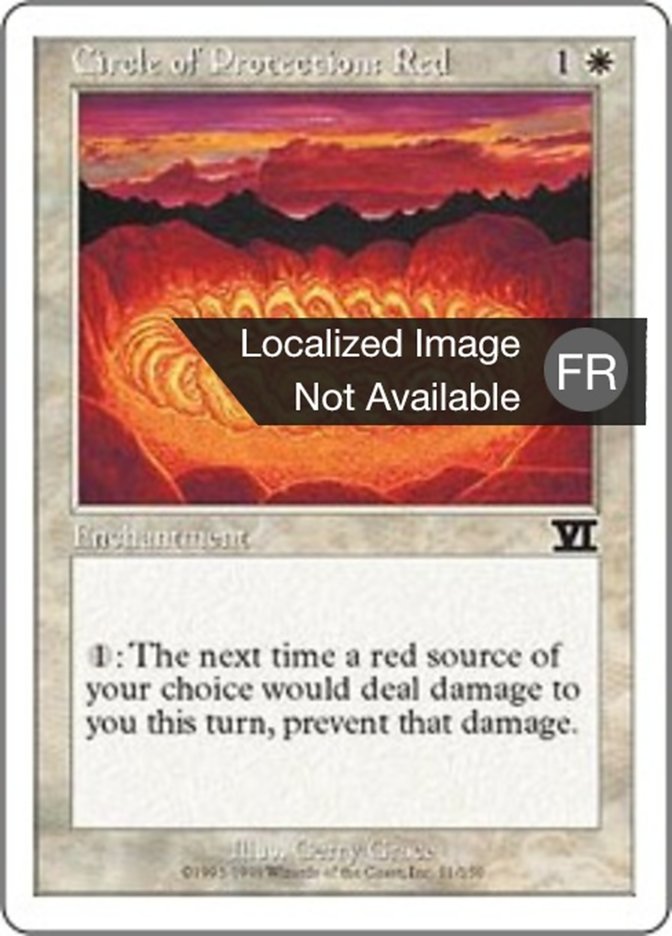 Cercle de protection : rouge