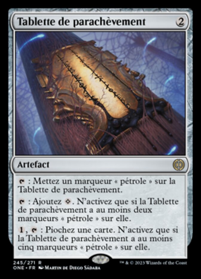 Tablette de parachèvement