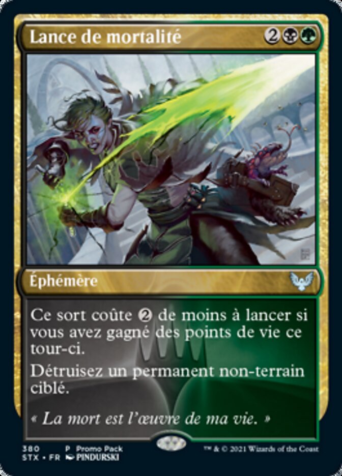 Lance de mortalité