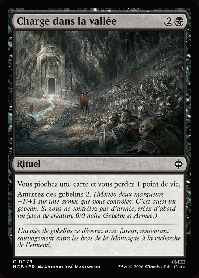 Charge dans la vallée