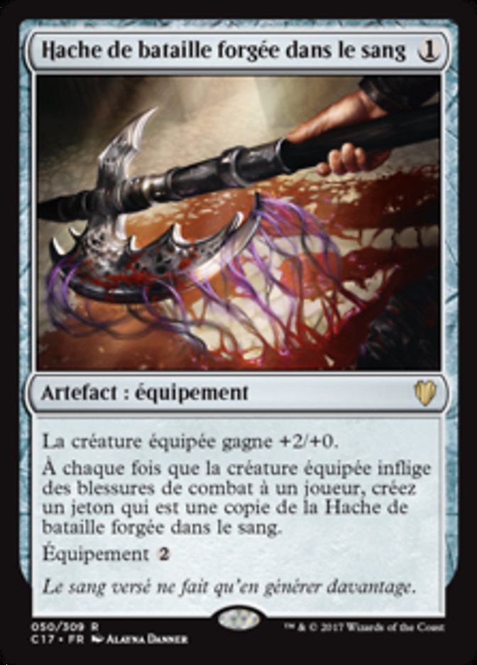 Hache de bataille forgée dans le sang