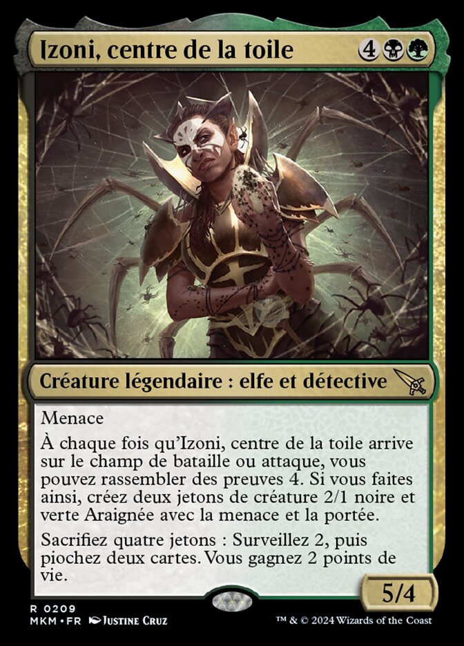 Izoni, centre de la toile