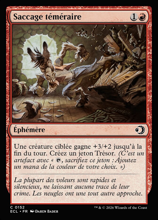 Saccage téméraire