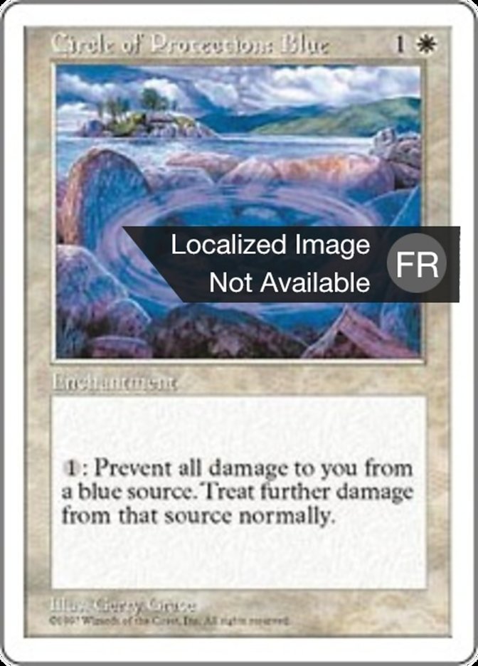 Cercle de protection : bleu