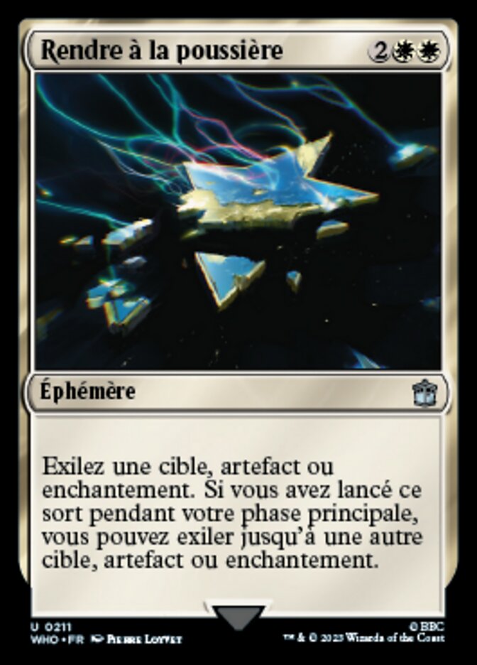 Rendre à la poussière