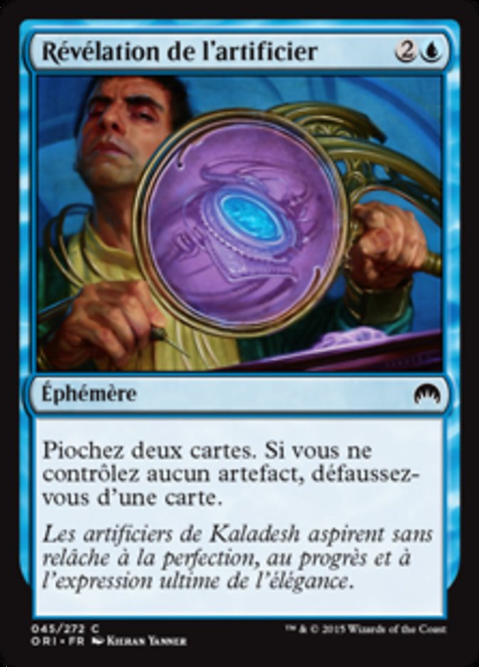 Révélation de l'artificier