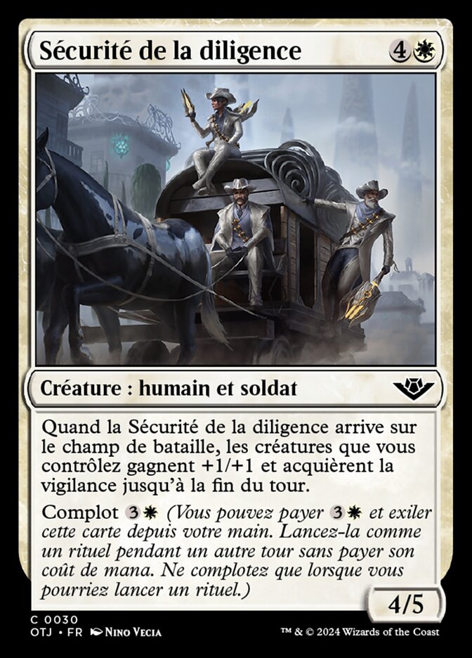 Sécurité de la diligence