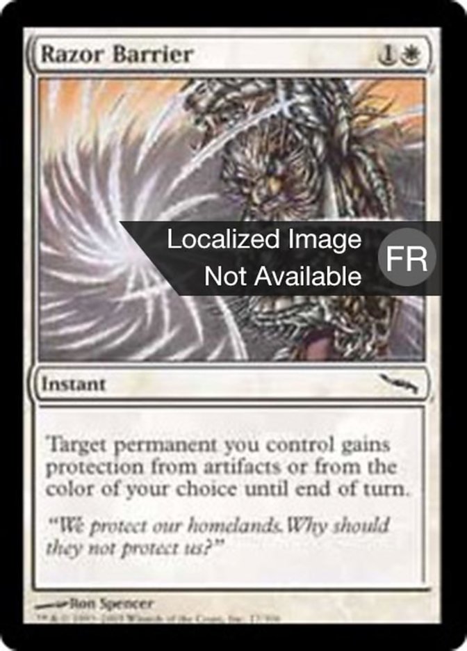 Barrière de rasoirs