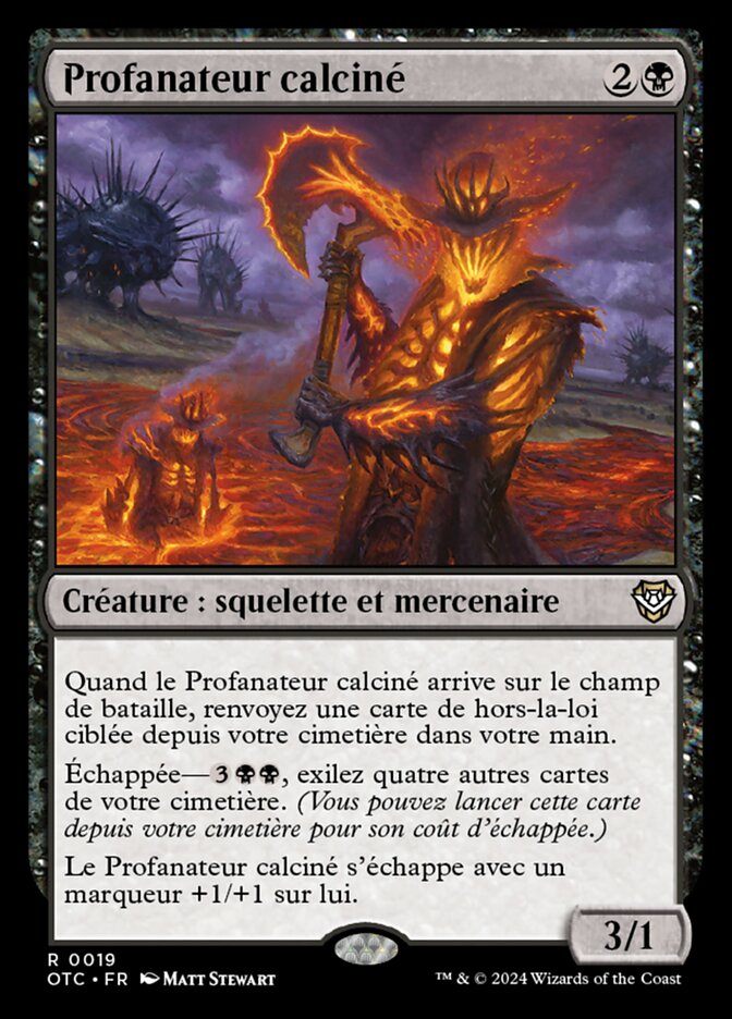 Profanateur calciné