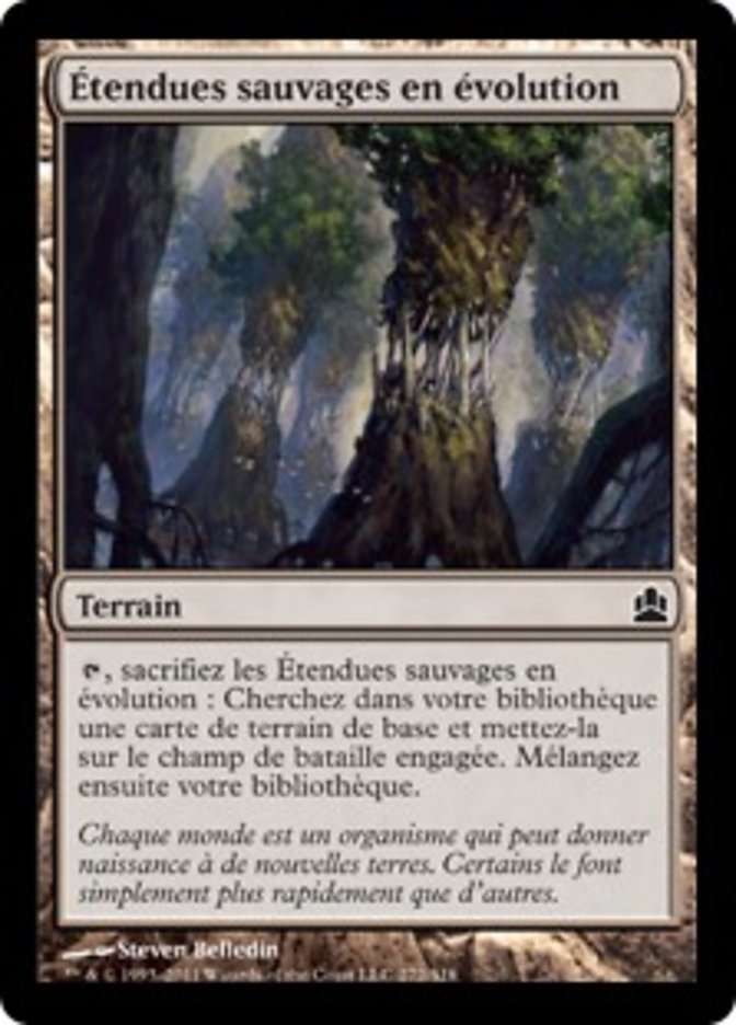 Étendues sauvages en évolution
