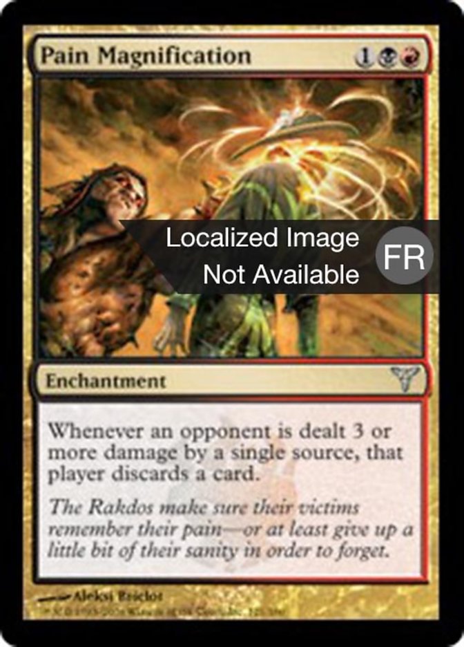 Accroissement de la douleur