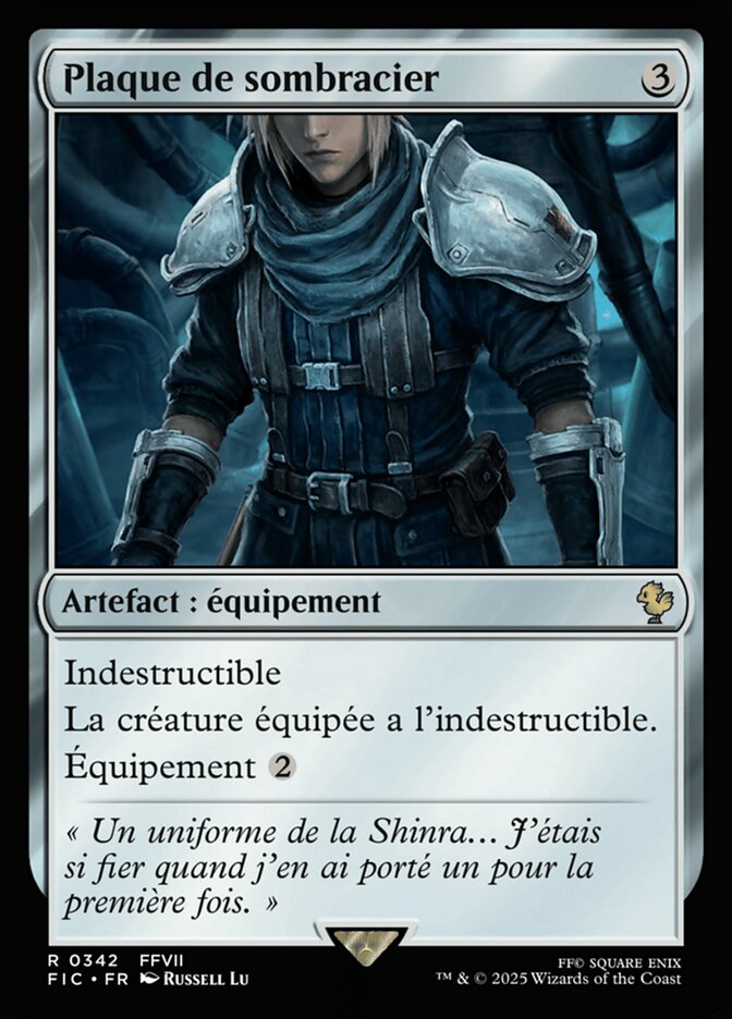 Plaque de sombracier