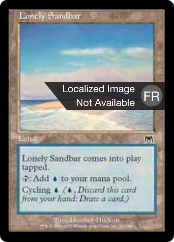 Banc de sable isolé