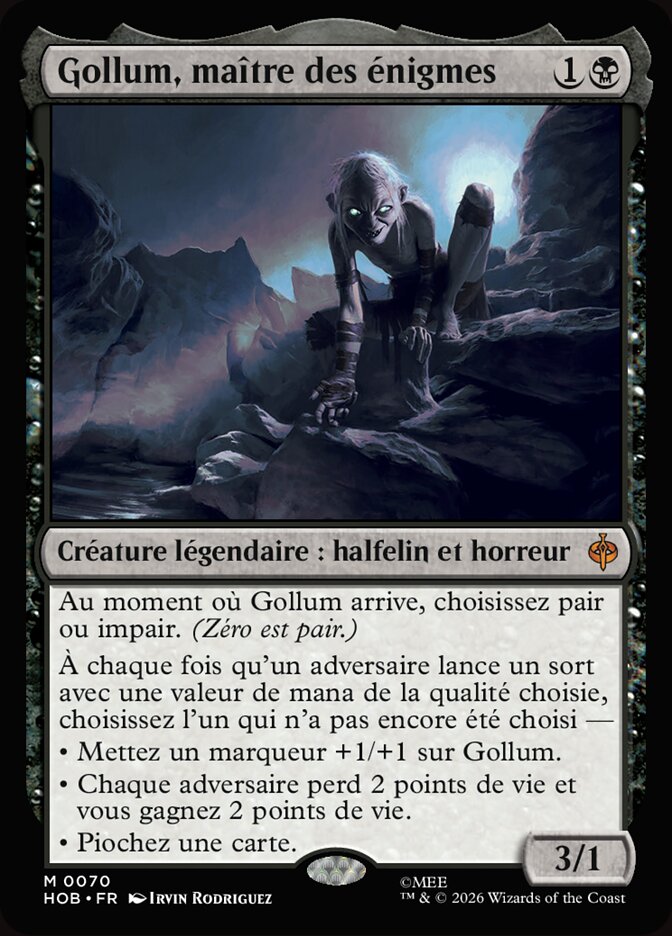 Gollum, maître des énigmes