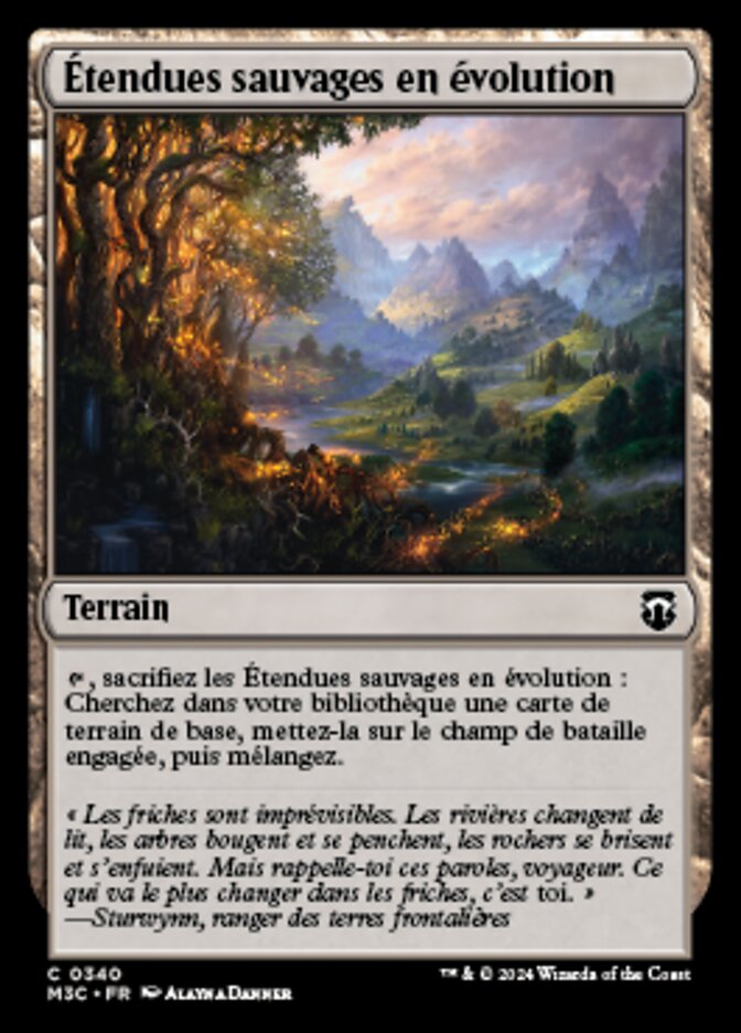 Étendues sauvages en évolution
