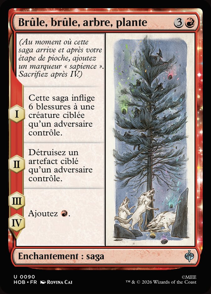 Brûle, brûle, arbre, plante
