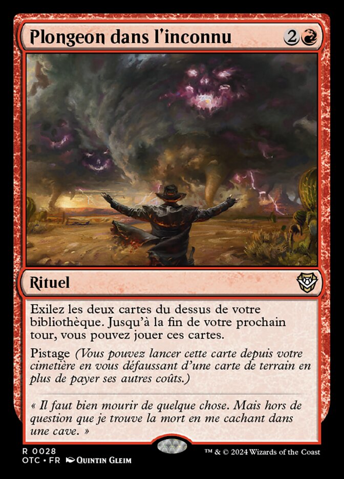 Plongeon dans l'inconnu