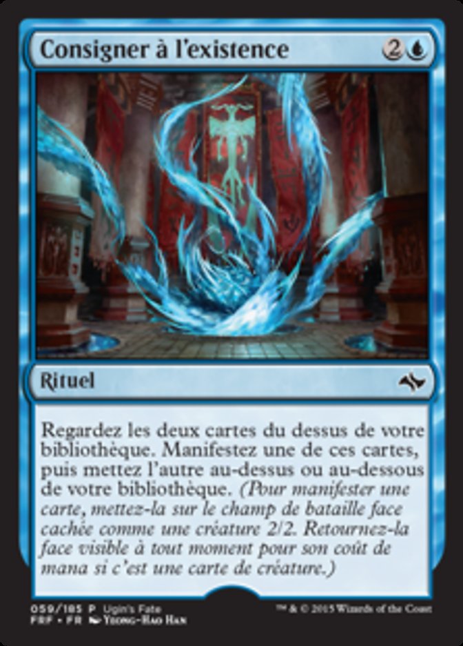 Consigner à l'existence