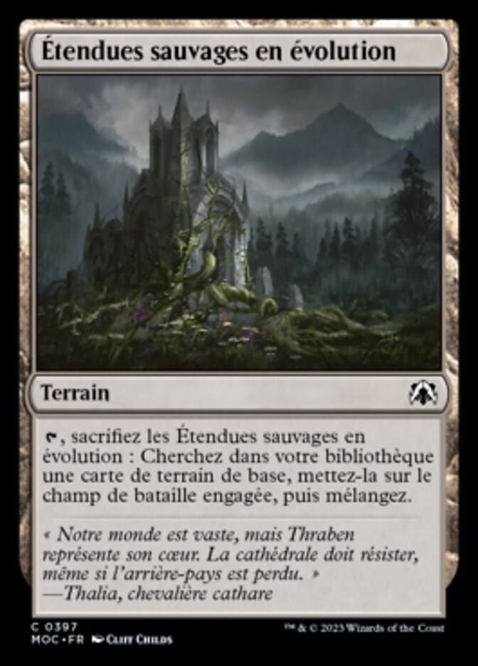 Étendues sauvages en évolution