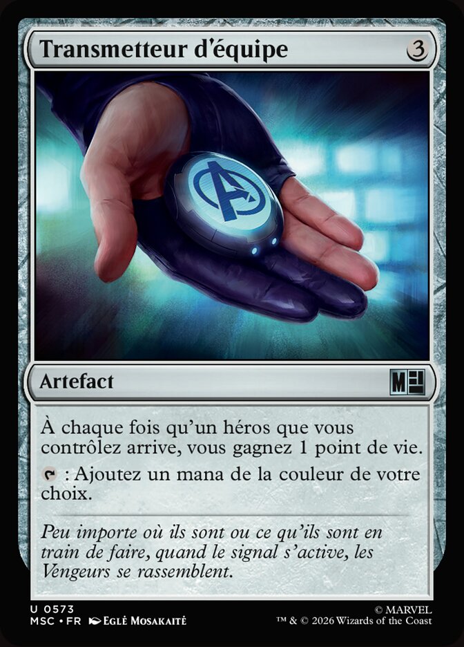 Transmetteur d'équipe