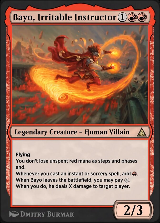 Bayo, Irritable Instructor