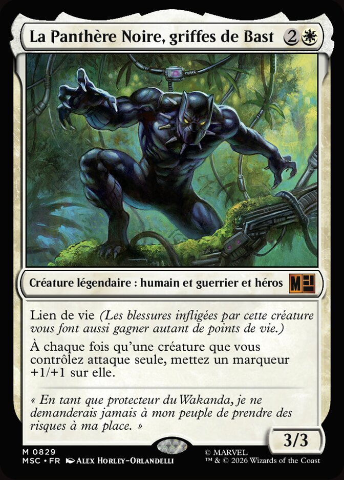 La Panthère Noire, griffes de Bast