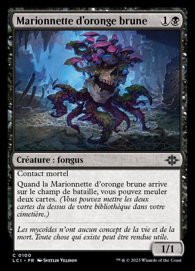 Marionnette d'oronge brune