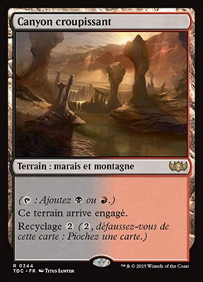 Canyon croupissant